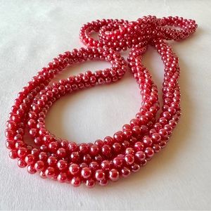 Long Beaded Rope Necklace, Lightweight